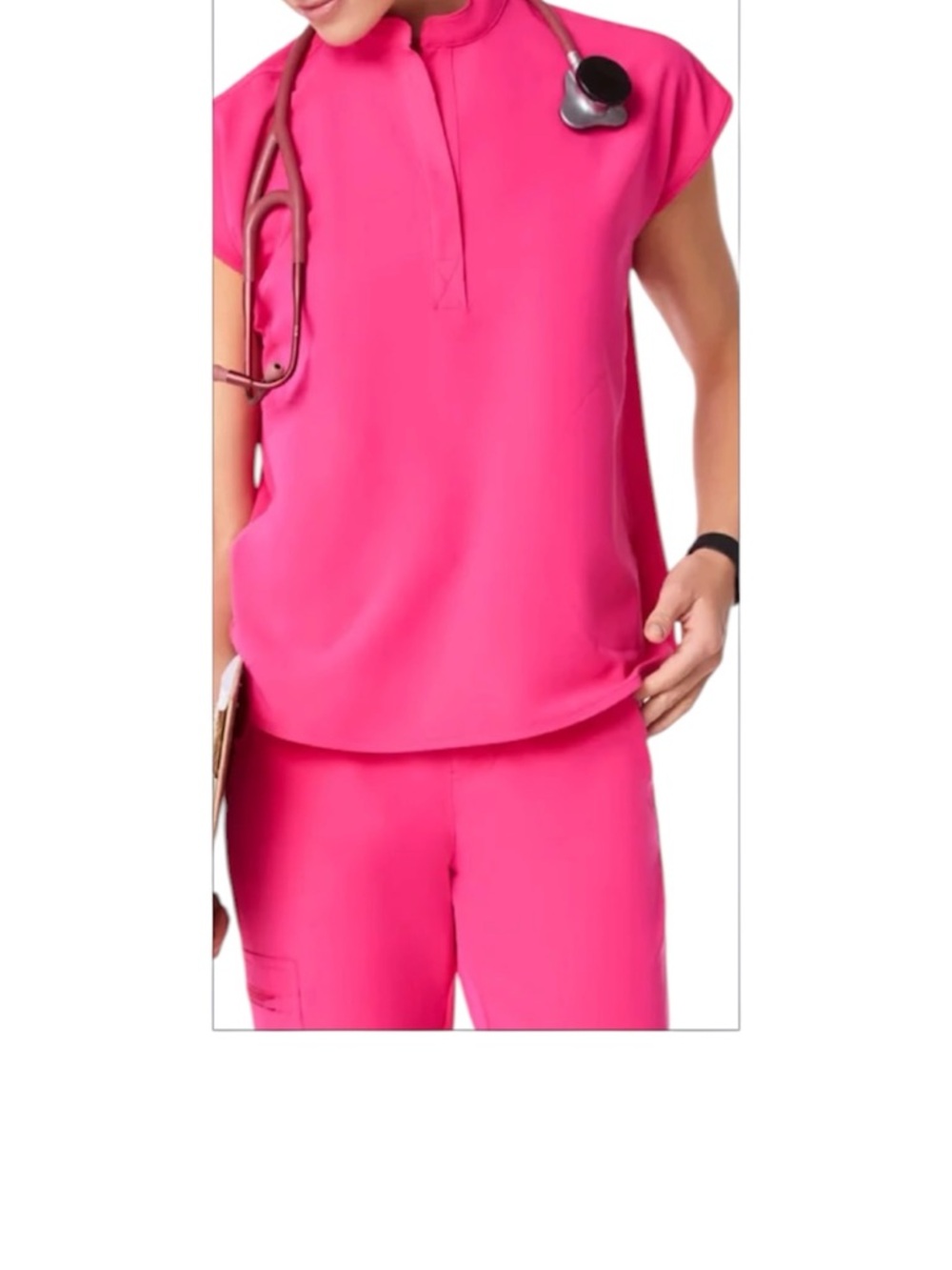 Figs Rafaela Oversized Pink Scrub top